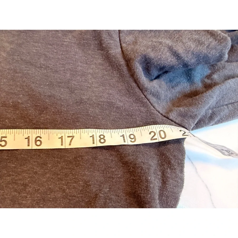 Marine Layer Mens Charcoal Gray Heather Long Sleeve Henley Shirt 13698 M